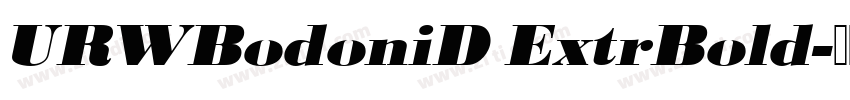 URWBodoniD ExtrBold字体转换
